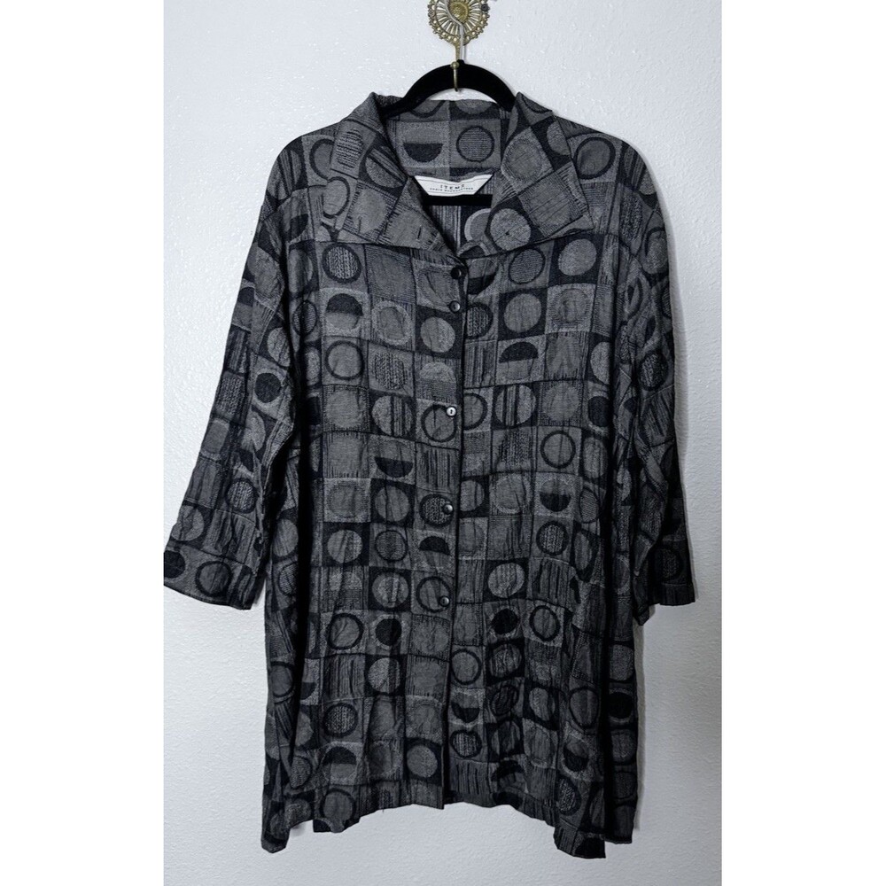 Itemz Chris Baumgartner Black /gray Art To Wear Lagenlook OS